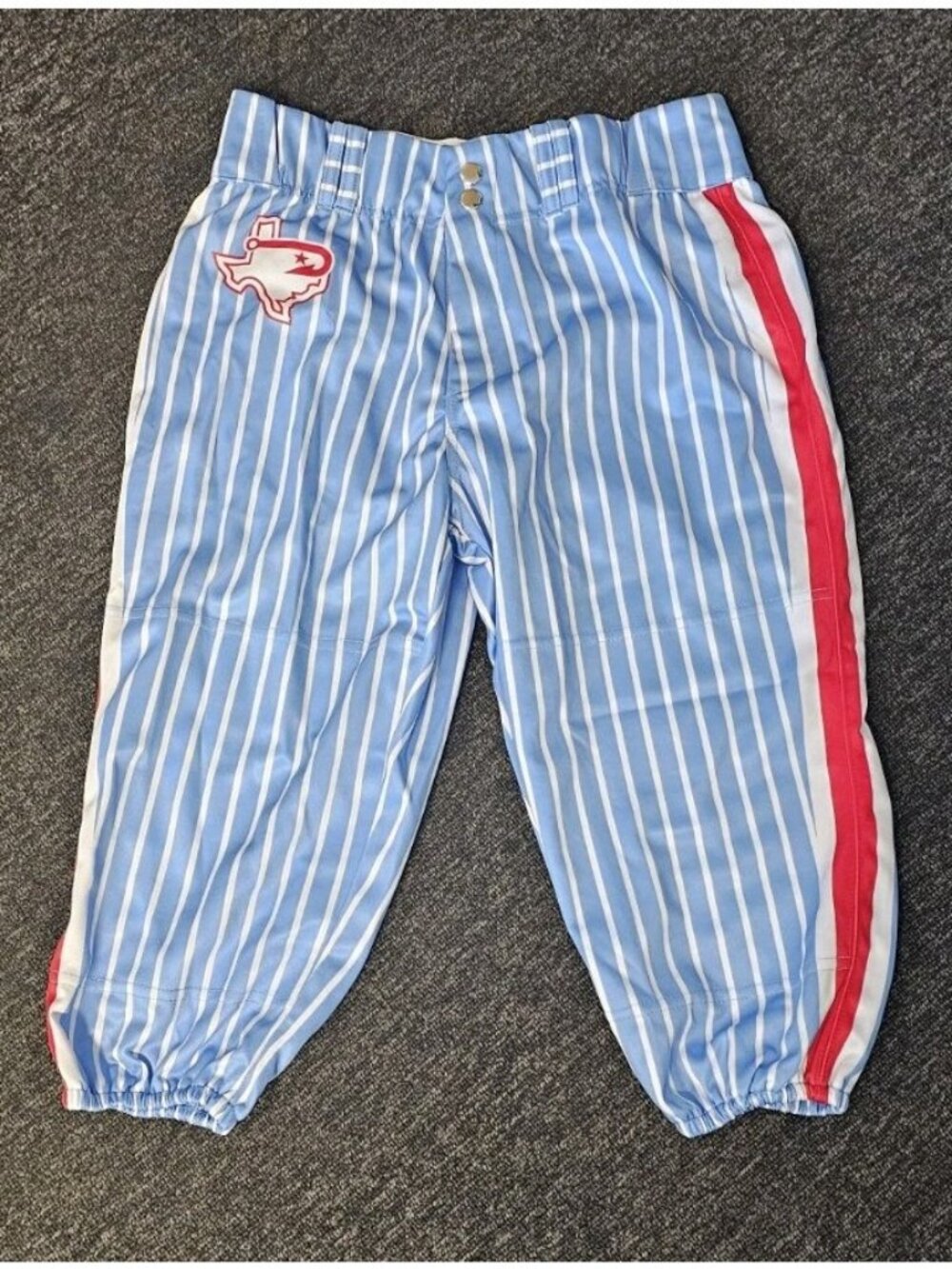 Boys Colombia Blue/Red Pinstriped Baseball Pants Boys Knicker Style Youth XL